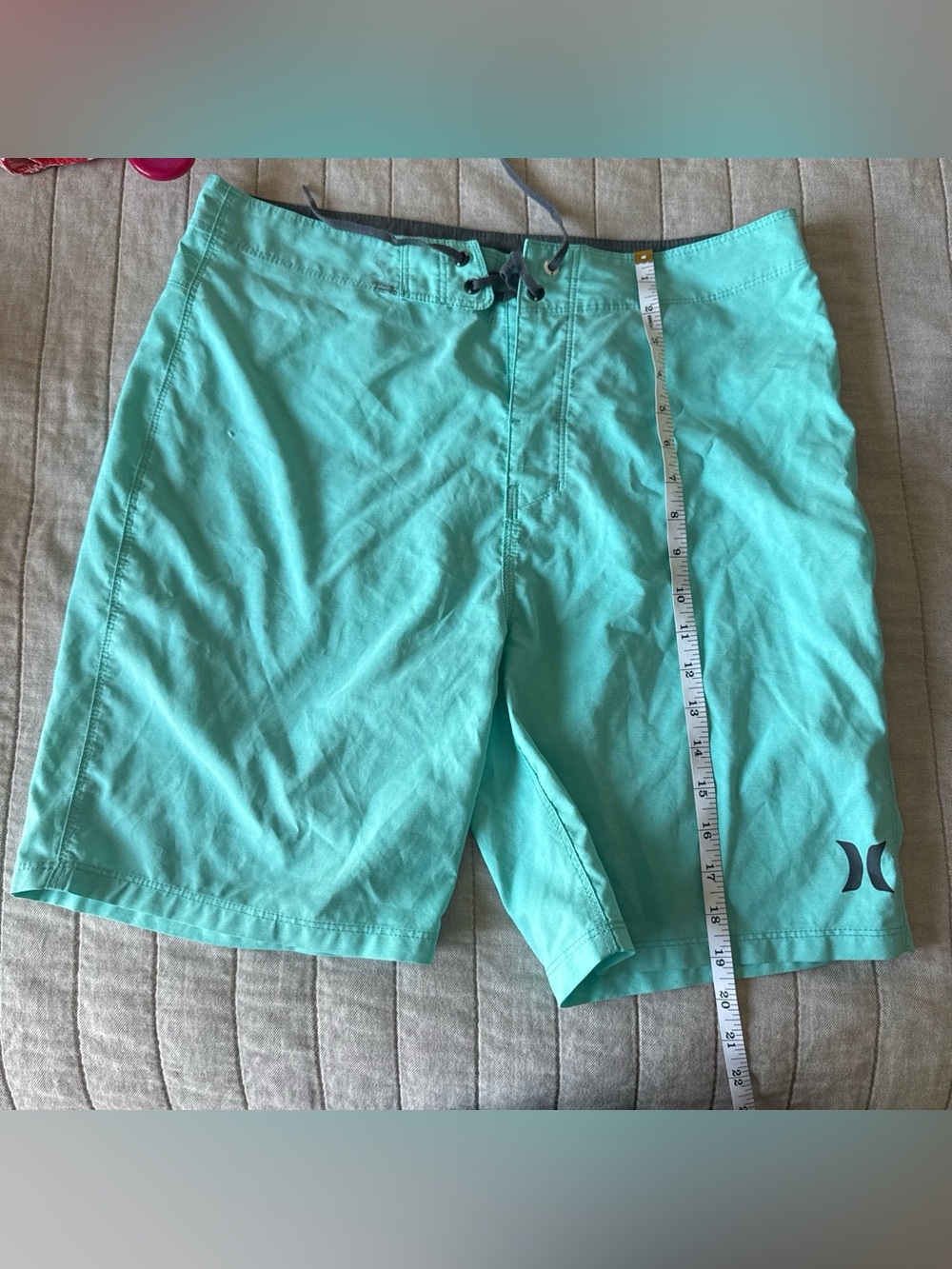 Hurley Aqua Green Board Shorts with Drawstring